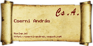 Cserni András névjegykártya