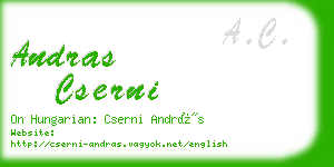 andras cserni business card